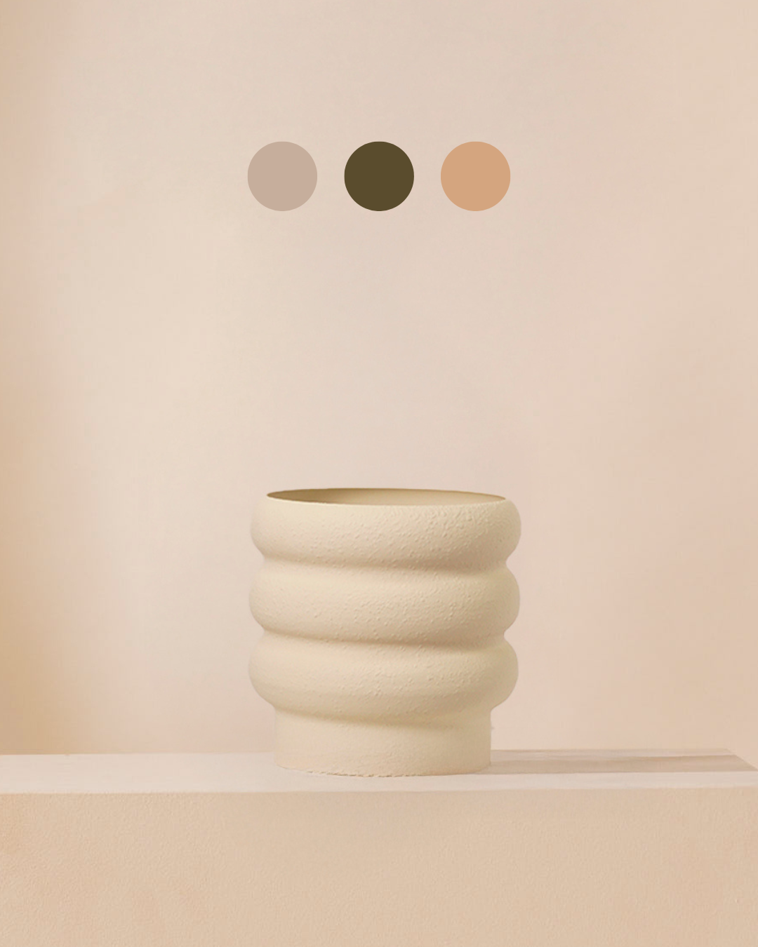 Pot Lois 20 cm - cream texture