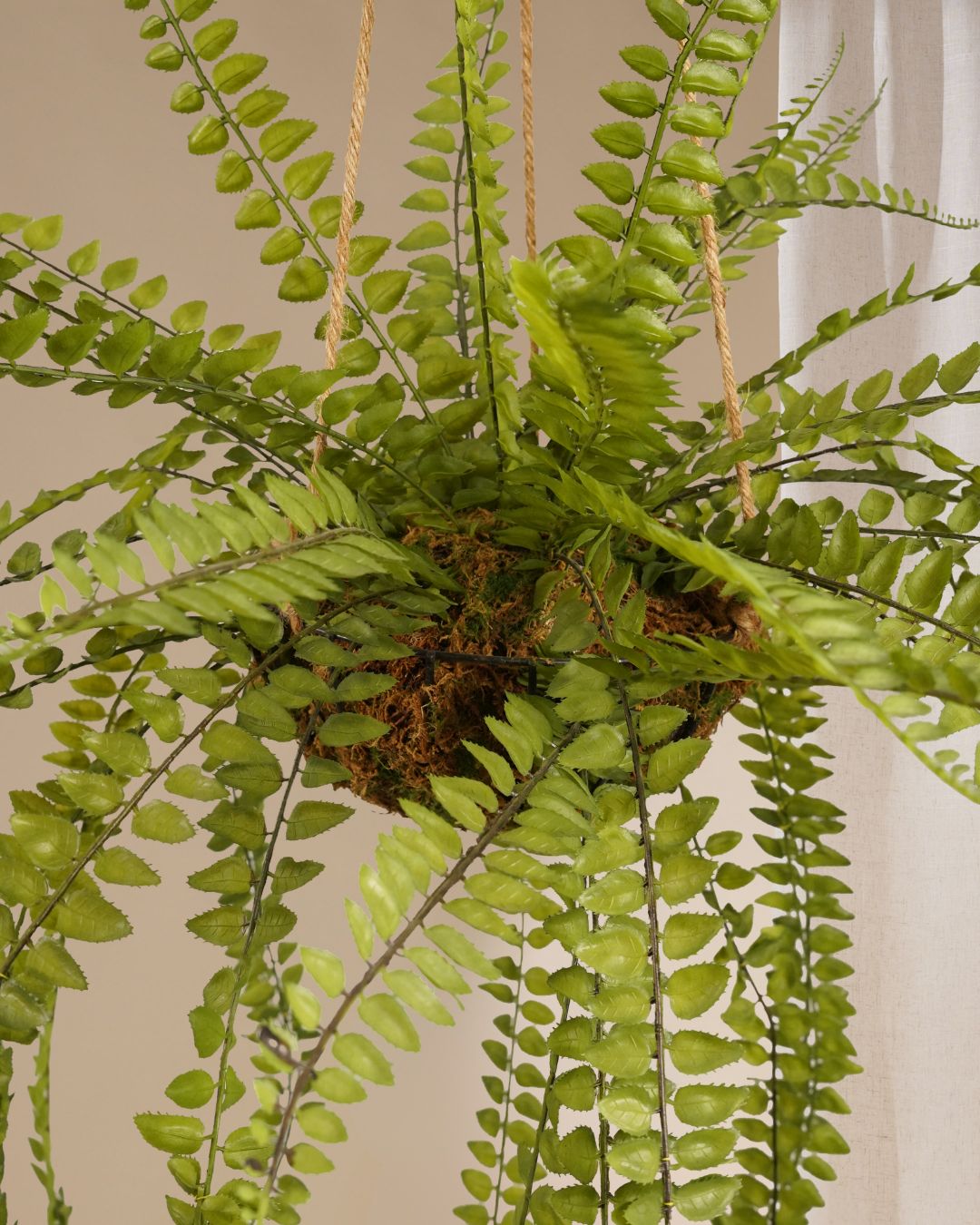 Kunst hangplant varen 130 cm in mand