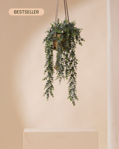 Kunst hangplant Eucalyptus 70 cm in pot