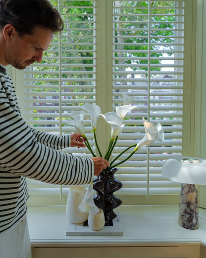 Negen calla's 70 cm