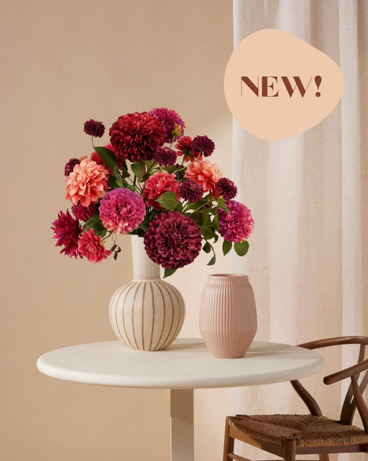Kunstboeket Dahlia burgundy