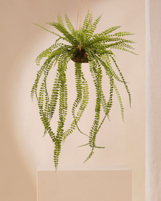 Kunst hangplant varen 130 cm in mand