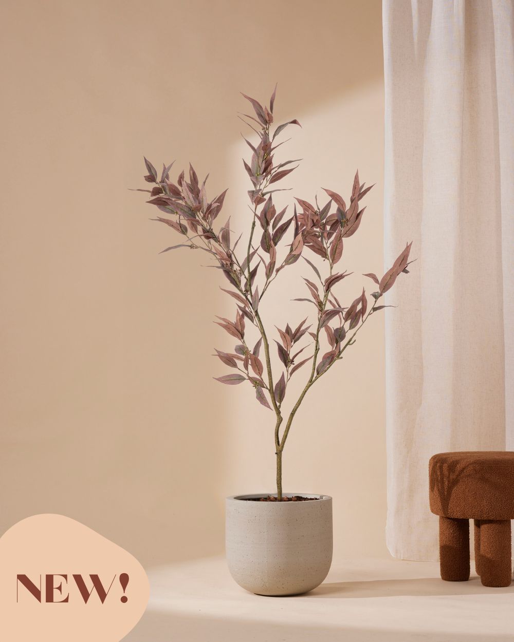 Artificial tree Eucalyptus Burgundy 150 cm