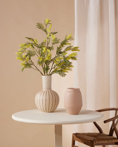 Three Mimosa Stems | 110 cm | artificial flowers with sparkling