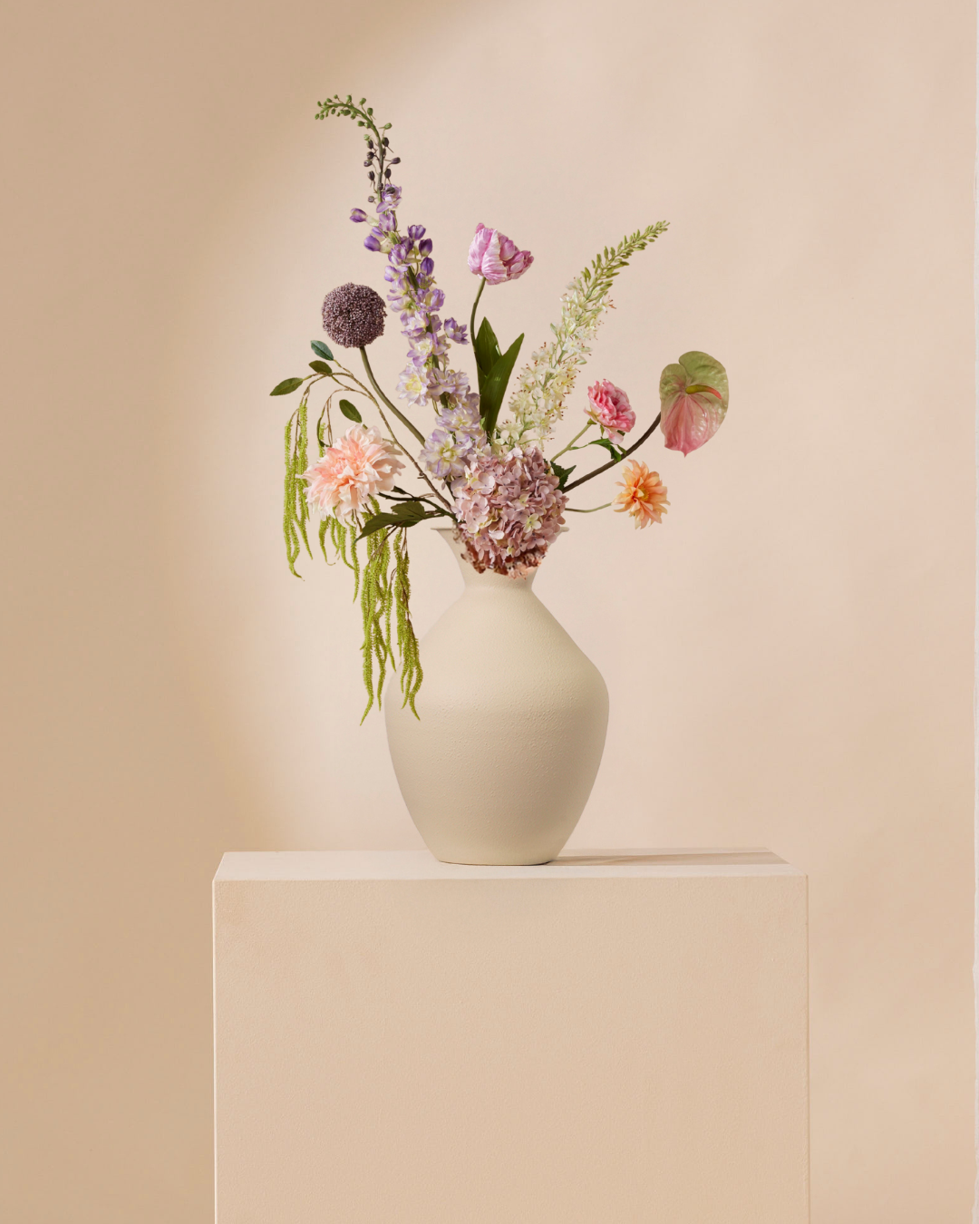 Lola vase 37 cm - cream texture