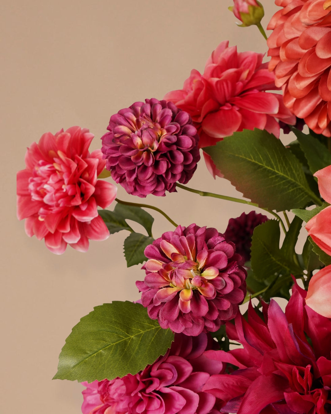 Kunstboeket Dahlia burgundy